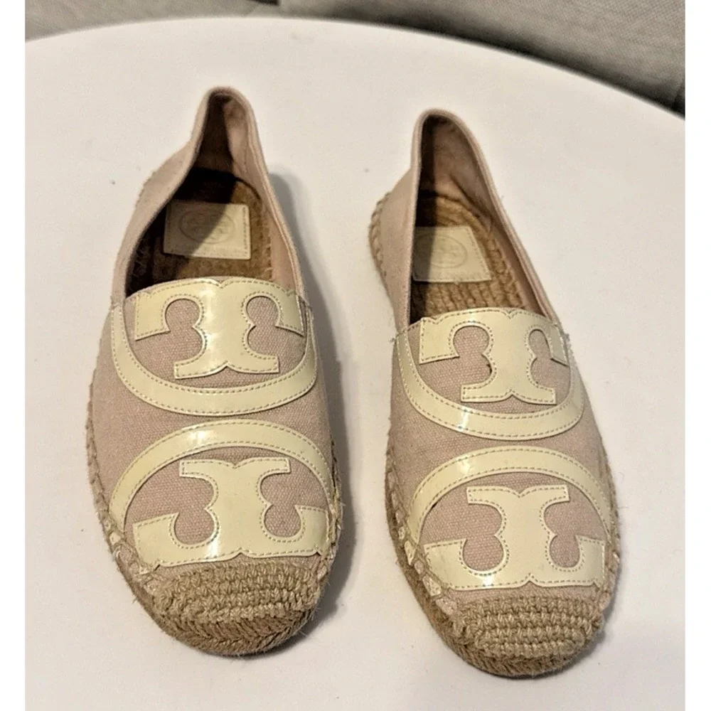 Tory Burch Double T Jacquard Espadrille Slip-Ons